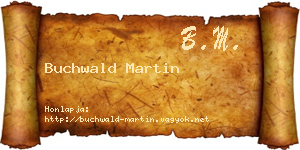 Buchwald Martin névjegykártya