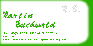 martin buchwald business card